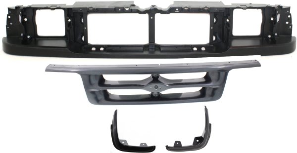 4-Piece Grille Kit with Header Panel for 1995-1997 Ford Ranger, Replacement Part