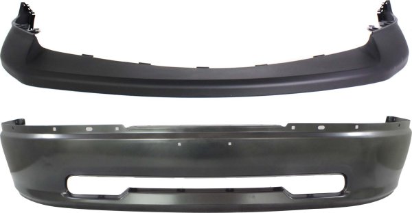Front Bumper Cover for Dodge Ram Full Size Pickup 2009-2012, 2-Piece Kit with Bumper Replacement