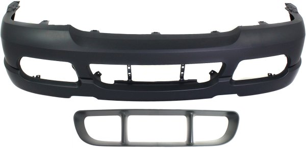 Front Bumper Cover for Ford Explorer 2002-2005, 2-Piece Kit with Bumper Grille, Replacement