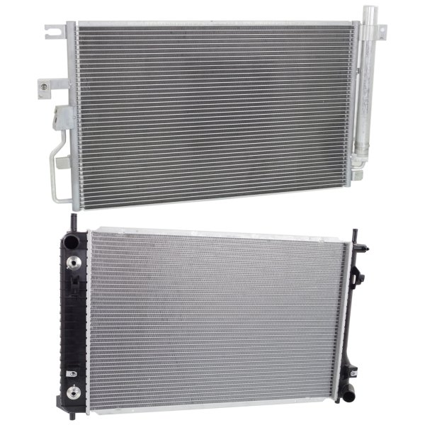 Radiator Kit for 2006-2009 Chevrolet Equinox / Torrent with Aluminum Core, 6 Cylinder, 3.4L Engine, includes A/C Condenser - Replacement
