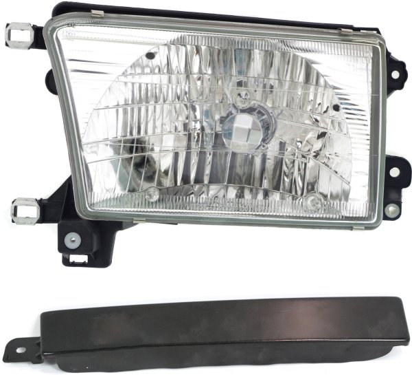 Headlight Assembly Kit for Toyota 4Runner 1999-2002, Left (Driver), Halogen, 2-Piece with Grille Assembly, Replacement