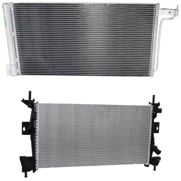 Radiator Kit for 2012-2014 Ford Focus, Aluminum Core, 4-Cylinder, 2.0L Engine, includes A/C Condenser - Replacement