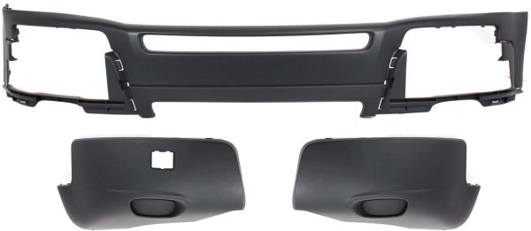 Front Bumper Cover for Volvo XC90 2003-2006, 3-Piece Kit with Bumper Ends, Replacement
