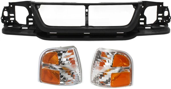 Header Panel for Ford Explorer 2002-2004, 3-Piece Kit with Corner Lights - Easy Replacement