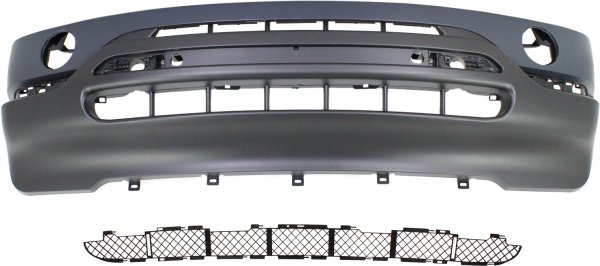 Front Bumper Cover for 2000-2003 BMW X5, 2-Piece Kit with Bumper Grille Replacement