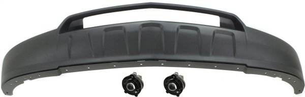 Front Bumper Cover for Chevrolet Equinox 2012-2015, Lower 3-Piece kit with Fog Lights, Replacement