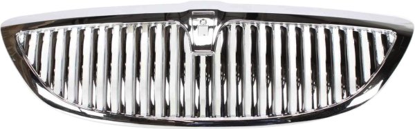 Chrome Shell and Insert Grille for Lincoln Town Car 2003-2011, Plastic, Excludes Limited Edition, Replacement