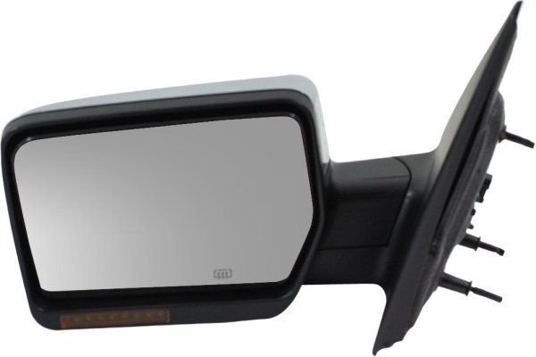Power Mirror for Ford F-150 (2004-2006) / Lincoln MARK LT (2006-2006), Left (Driver), Non-Towing, Manual Folding, Heated, Chrome, with In-housing Signal Light, without Auto Dimming, BSD, Memory, Replacement
