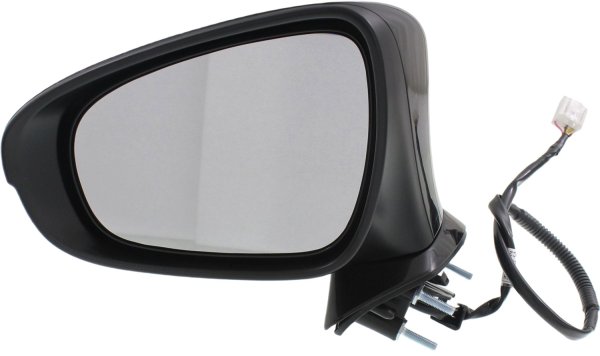 Power, Heated, Manual Folding, Paintable Left (Driver) Mirror for Lexus IS250 2014-2020/IS350 2014-2020/IS300 2016-2020 w/ Puddle and Signal Lights, w/o Blind Spot Detection, Replacement