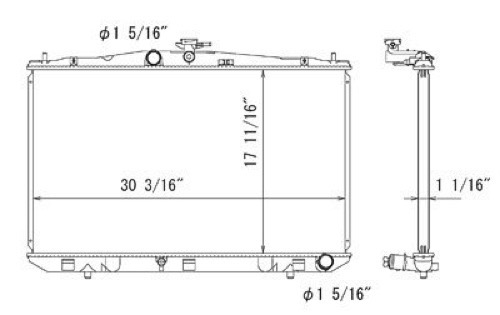 Radiator Assembly for 2010 - 2012 Lexus RX450h, Replacement Without Towing Package,  1604131630