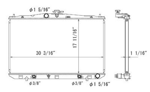Radiator Assembly for 2010 - 2013 Lexus RX350 with Towing Package, Replacement,  1604131620