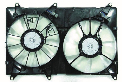 Radiator Cooling Fan Assembly for 1999 - 2000 Lexus RX300 Engine, Includes Motor, Blade, Shroud Dual Fan Assembly,  1636320070, Replacement