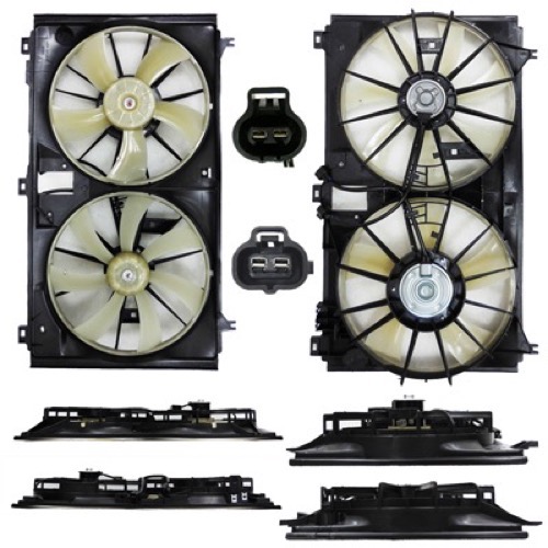 Radiator Cooling Fan Assembly for 2007 - 2011 Lexus GS450h Engine, Includes Motor, Blade, Shroud Assembly,  1671131340-PFM, Replacement