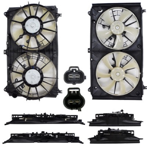 Radiator Cooling Fan Assembly for 2008-2011 Lexus GS460 4.6L V8, Engine Cooling Fan Assembly with Motor, Blade, Shroud; OEM part: 1671138130-PFM, Replacement