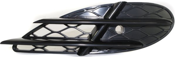 Front Bumper Grille for Mercedes-Benz S-Class 2003-2006, Left (Driver) Outer, Black, Without AMG Styling Package, (W220) chassis, Replacement