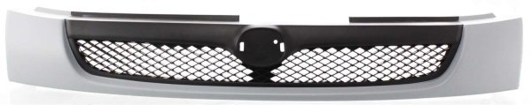 Grille for 1998 Mazda Protege Sedan, Gray Shell with Black Insert, Replacement