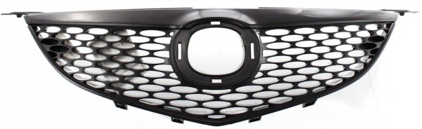 Grille for MAZDA 3 Sedan (2004-2006), Honeycomb Insert, Black Shell and Insert, without Black Bar, Standard Type, Replacement