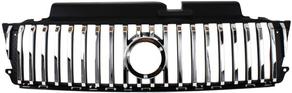 Plastic Grille for 2005-2007 Mariner, Painted Black Shell with Chrome Insert, Excludes Hybrid Model, Replacement