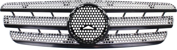 Silver Shell and Insert Grille for ML-Class 2002-2005, Fits 2002-2004 with Inspiration Edition and 2005 with Special Edition, Replacement