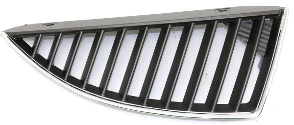Grille for 2004-2005 Mitsubishi Lancer Right (Passenger), Chrome Shell with Silver-Black Insert, Sedan, 11 Strip, Not for Eclipse Model, Replacement