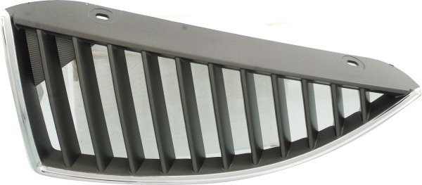 Chrome Shell/Silver-Black Insert Grille for Mitsubishi Lancer Sedan 2004-2005, 11 Strip, Left (Driver), Excluding Eclipse Model, Replacement
