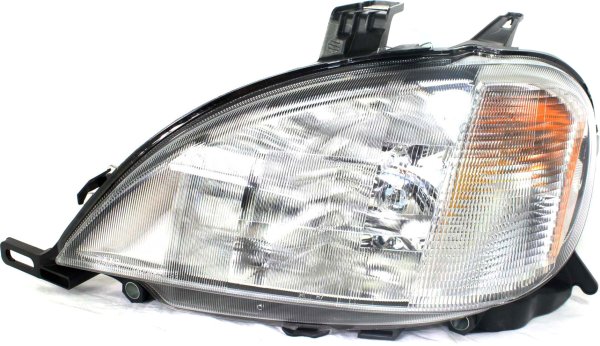 Headlight Assembly for Mercedes-Benz M-Class 1998-2001, Left (Driver), Halogen, Without Sport Package, Standard Type, Replacement