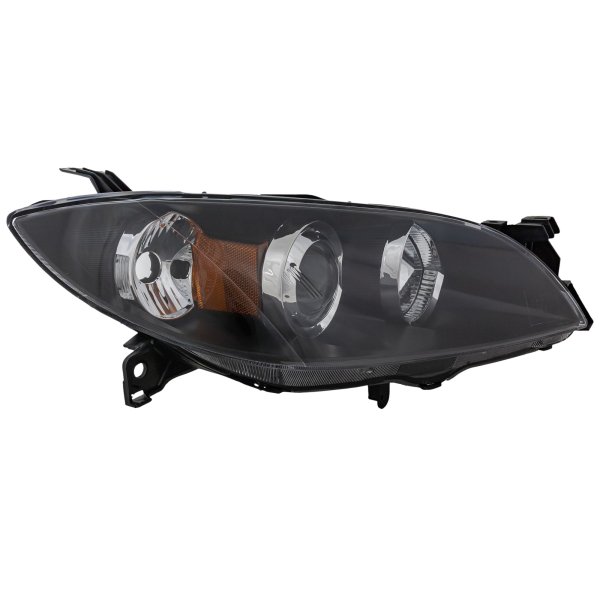 Headlight for Mazda 3 Sedan (2004-2009), Right (Passenger) Side, Lens and Housing, Halogen, Replacement