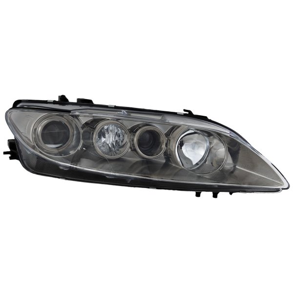Headlight Lens and Housing for 2003-2005 Mazda 6, Right (Passenger), Without Fog Lights, Replacement