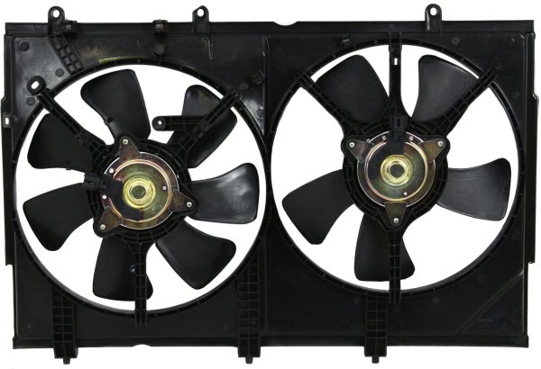 Radiator Fan Assembly for Mitsubishi Outlander 2003-2006, Dual, without Control Unit, Replacement