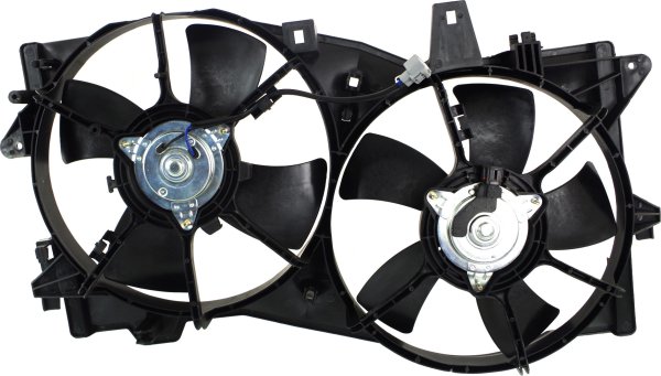 Radiator Fan Assembly for Mazda MPV 2002-2005, Dual Fan, Without Towing Package, Manufactured between 09-01-2004 to 10-01-2004, Replacement