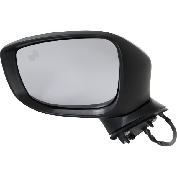 Power Mirror for 2017-2021 Mazda 6, Left (Driver), Manual Folding, Heated, Paintable, with Blind Spot Detection and Signal Light, without Auto Dimming, Replacement