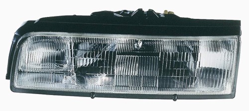 Left (Driver) Headlight Assembly for 1988 - 1992 Mazda 626, Includes Molding/Mounting Ring, Composite, OEM Part Number: 8BGE51040A, Replacement