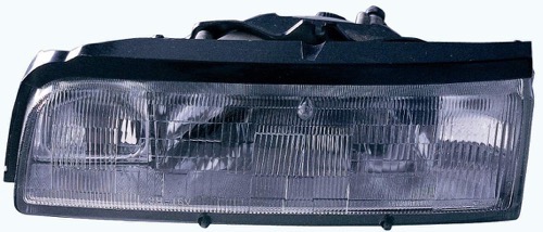 Left (Driver) Headlight Assembly for 1988 - 1992 Mazda MX-6 Turbocharged, Front Replacement Housing, Lens, Cover, Composite;  8BGD51040A, Replacement