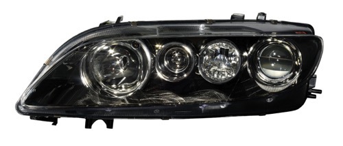 Left (Driver) Headlight Assembly for 2006 - 2008 Mazda 6 Front, Standard Type with Halogen, Composite Material, OEM GP7A510L0B, Replacement
