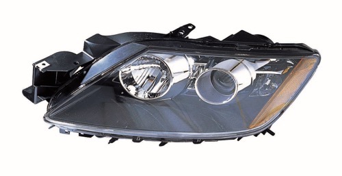 Left (Driver) Headlight Assembly for 2007 - 2008 Mazda CX-7, Front Replacement Housing/Lens/Cover, Without HID, Composite,  EG21510L0K, Replacement