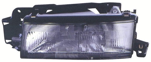 Right (Passenger) Headlight Assembly for 1990-1993 Mazda Protege, Front Cover Replacement Housing/Lens, up to 7/1/93, Composite, OEM 8DBP51030B, Replacement