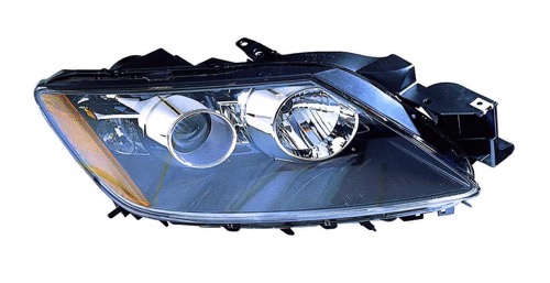 Right (Passenger) Headlight Assembly for 2007 - 2008 Mazda CX-7, Front Headlight Assembly Replacement Housing/Lens/Cover without High Intensity Discharge; Composite;  EG21510K0J, Replacement