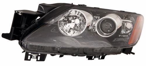 Front Headlight Assembly for 2010 - 2011 Mazda CX-7, Left (Driver) Side Lens/Cover Housing Replacement, Halogen,  EH44510L0G, Replacement