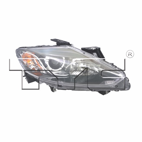 Right (Passenger) Headlight Lens/Housing for 2013-2015 Mazda CX-9, Front Headlight Assembly Replacement Housing/Lens/Cover, Halogen, OEM (OEM) TK2351031, Replacement