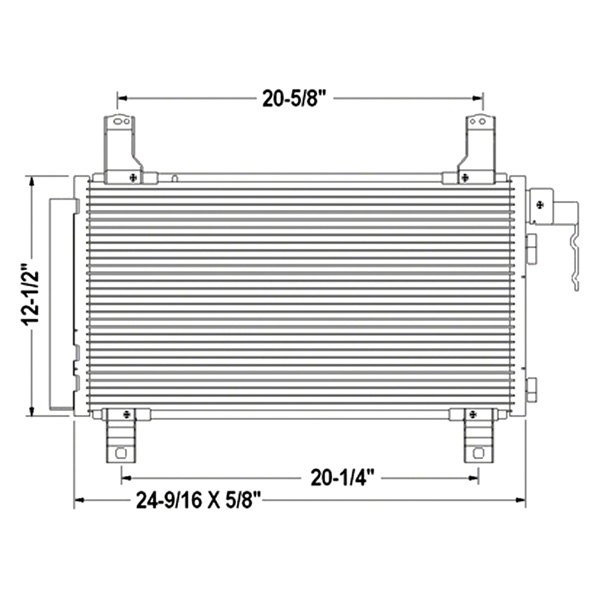 A/C Condenser for 2006 - 2008 Mazda 6,  GJYG6148Z, Replacement