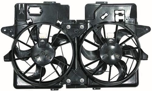 Radiator Cooling Fan Assembly for 2001 - 2004 Ford Escape, 2.0L L4 Automatic Transmission, Dual Fan Assembly,  YL8Z8C607EH, Replacement