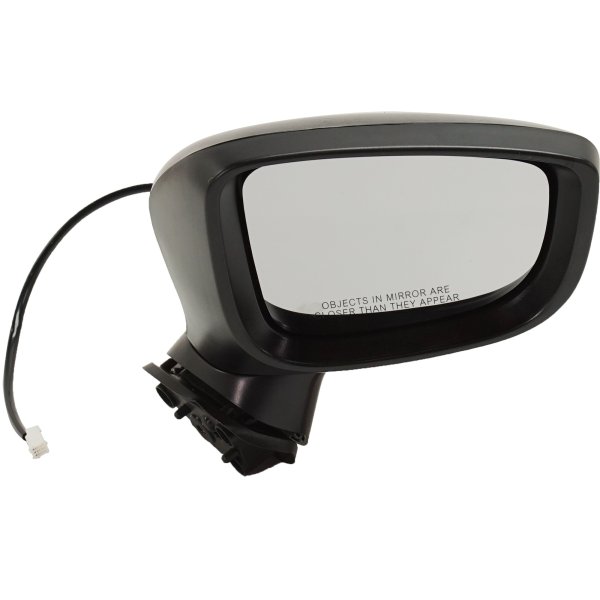 Power Mirror for Mazda 3 2017-2018, Right (Passenger) Side, Manual Folding, Non-Heated, Paintable, without Blind Spot Detection and Signal Light, Replacement, Japan Built Vehicle