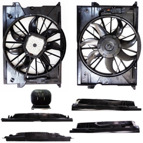Radiator Cooling Fan Assembly for 2003 - 2011 Mercedes-Benz E500 Engine, W211 Series,  211500169380, Replacement