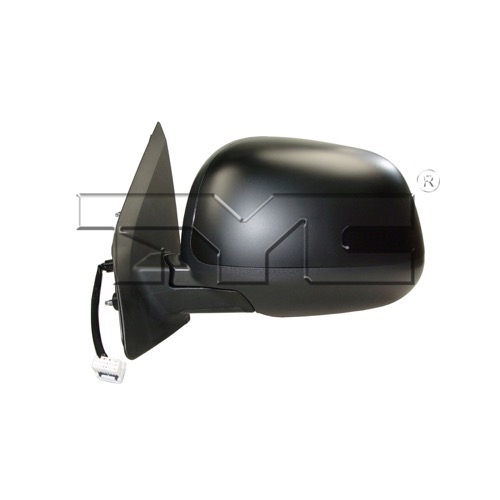 Left (Driver) Outside Side View Mirror Assembly w/Cover for 2014 - 2015 Mitsubishi Outlander, Primed to Match (PTM),  7632C439-PFM, Replacement