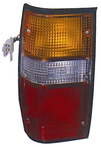Left (Driver) Tail Light Assembly for 1987 - 1995 Mitsubishi Mighty Max, Rear Tail Light Replacement, Lens, Cover, Black, OEM Part: MB527093, Replacement