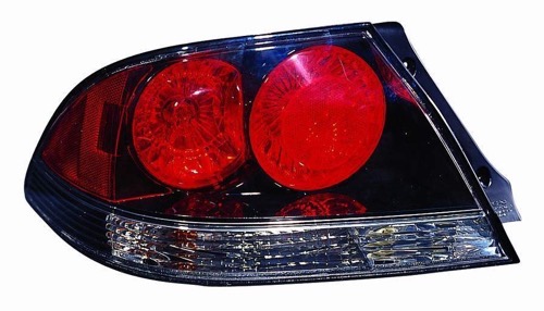 Tail Light Replacement Set for 2004 - 2007 Mitsubishi Lancer Sedan, Carbon Fiber, MI2811137, Replacement