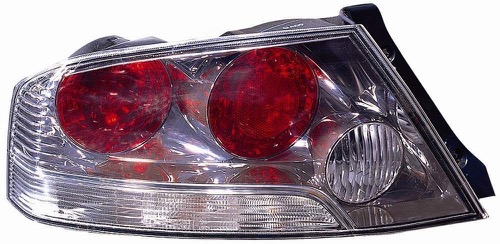 Left (Driver) Tail Light Lens/Housing Assembly for 2003 - 2005 Mitsubishi Lancer Evolution, Evolution MR, Evolution RS, without Bulbs,  MN126801, Replacement