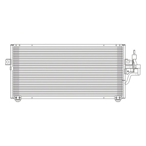 A/C (Air Conditioning) Condenser for 1997 - 2002 Mitsubishi Mirage, Right (Passenger) or Dealer Installed Air Conditioner;  MR218428, Replacement
