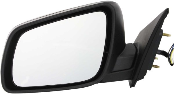 Power Mirror for Mitsubishi Lancer 2008-2014, Left (Driver) Side, Manual Folding, Heated, Textured, Replacement