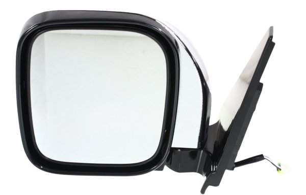 Power Mirror for Mitsubishi Montero 2001-2006, Left (Driver), Manual Folding, Heated, Chrome, Limited/XLS Models Replacement